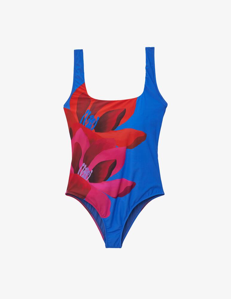 rinascente Farm Rio Watercolor floral one piece swimsuit