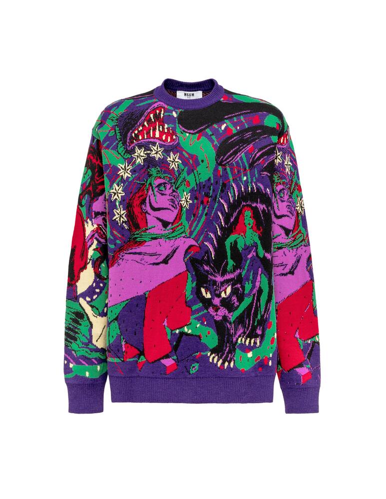 rinascente MSGM Maglione girocollo over mostri