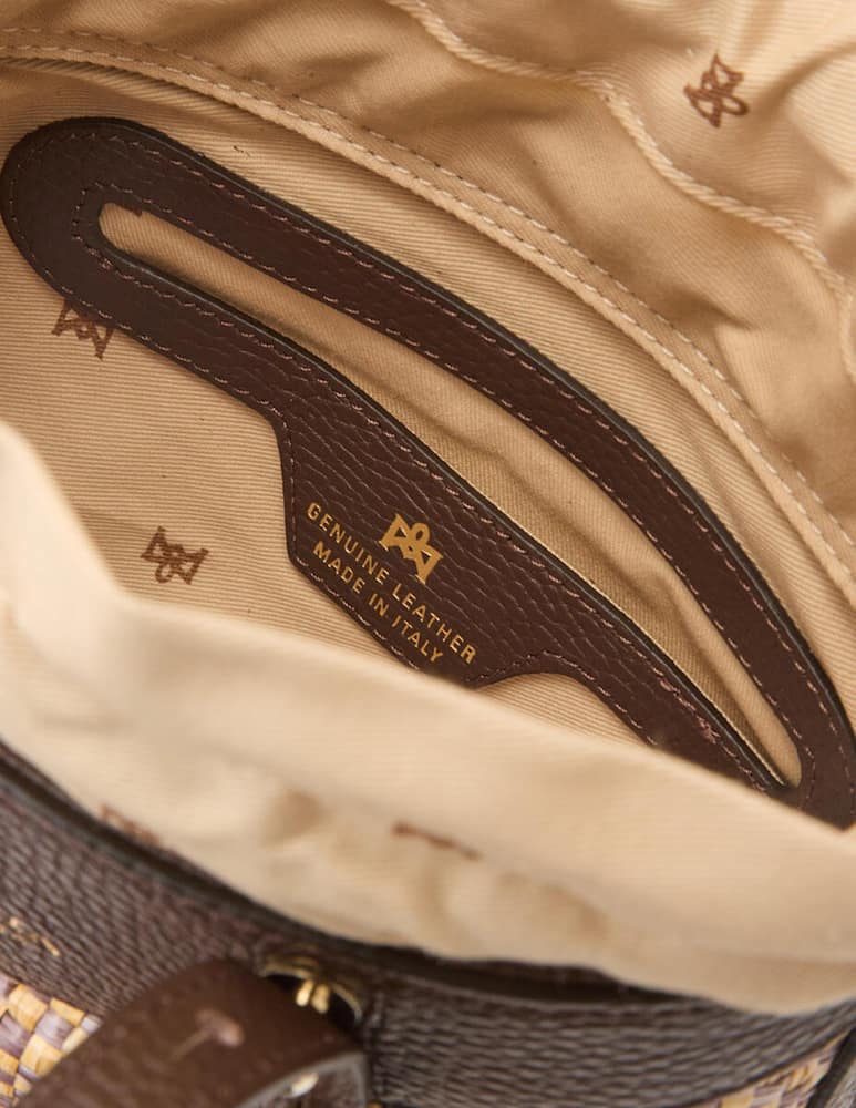 rinascente Cuoieria Fiorentina Amber woven bucket bag