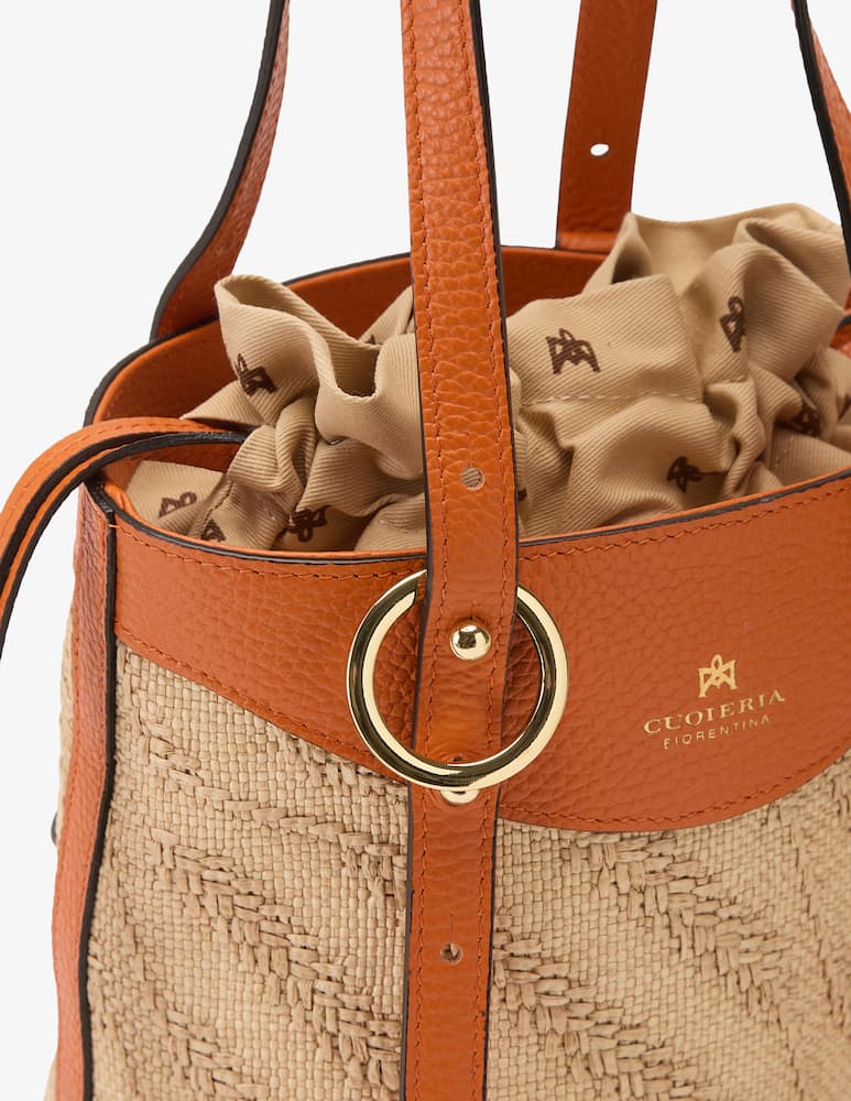rinascente Cuoieria Fiorentina Borsa a secchiello Amber S