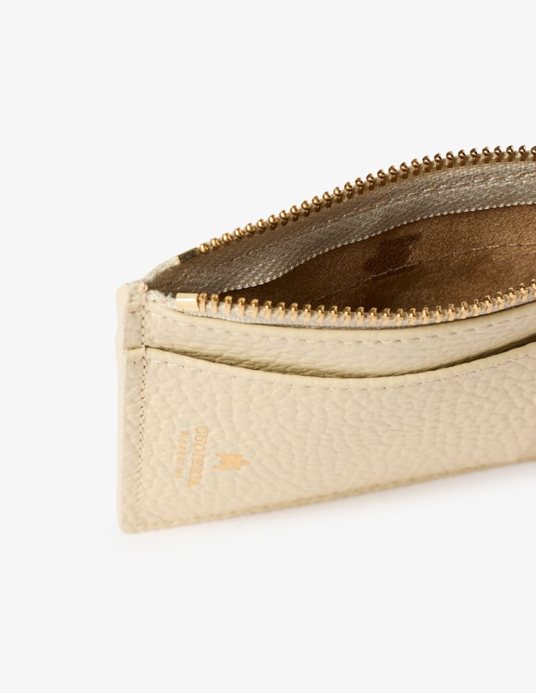 rinascente Cuoieria Fiorentina Velvet zip cardholder