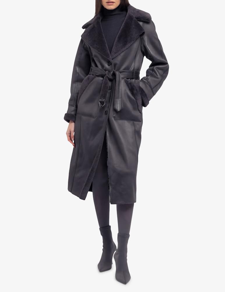 urbancode Cappotto reversibile in simil montone - immagine 1 urbancode Cappotto reversibile in simil montone - immagine 1