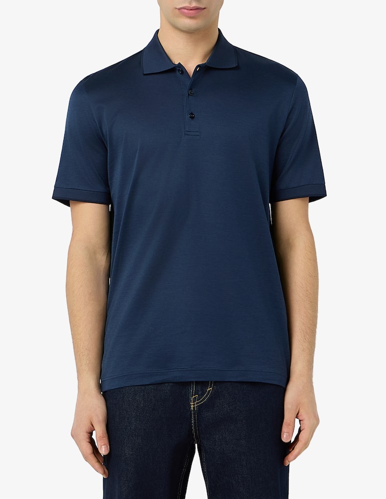 rinascente Rinascente Collection Polo in cotone filo di scozia jacquard