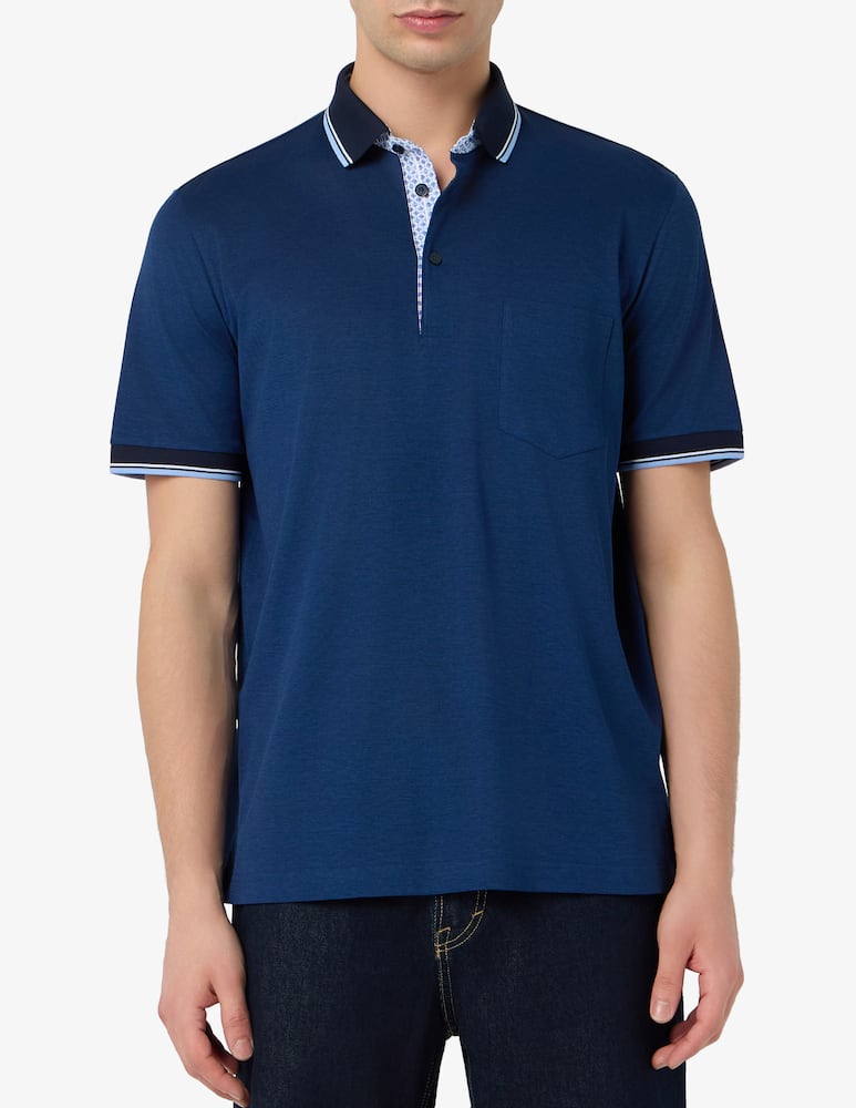 rinascente Rinascente Collection Polo in filo di scozia piquet oxford con collo a contrasto