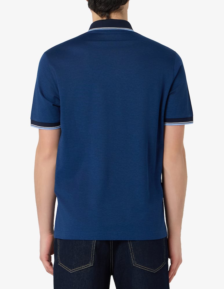 rinascente Rinascente Collection Polo in filo di scozia piquet oxford con collo a contrasto