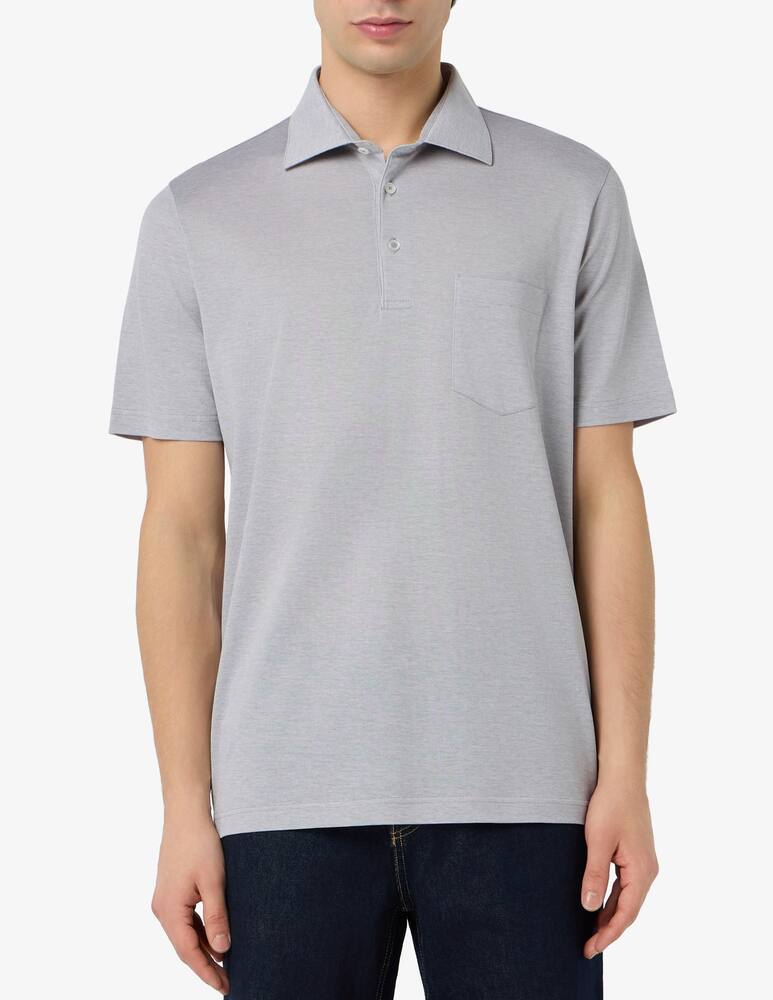 Rinascente Collection Piqué polo shirt with pocket - picture 1