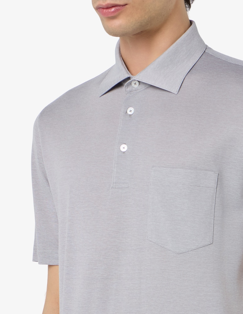 Rinascente Collection Piqué polo shirt with pocket - picture 4