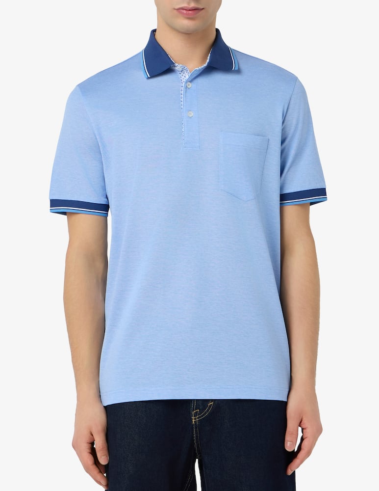 rinascente Rinascente Collection Polo in filo di scozia piquet oxford con collo a contrasto