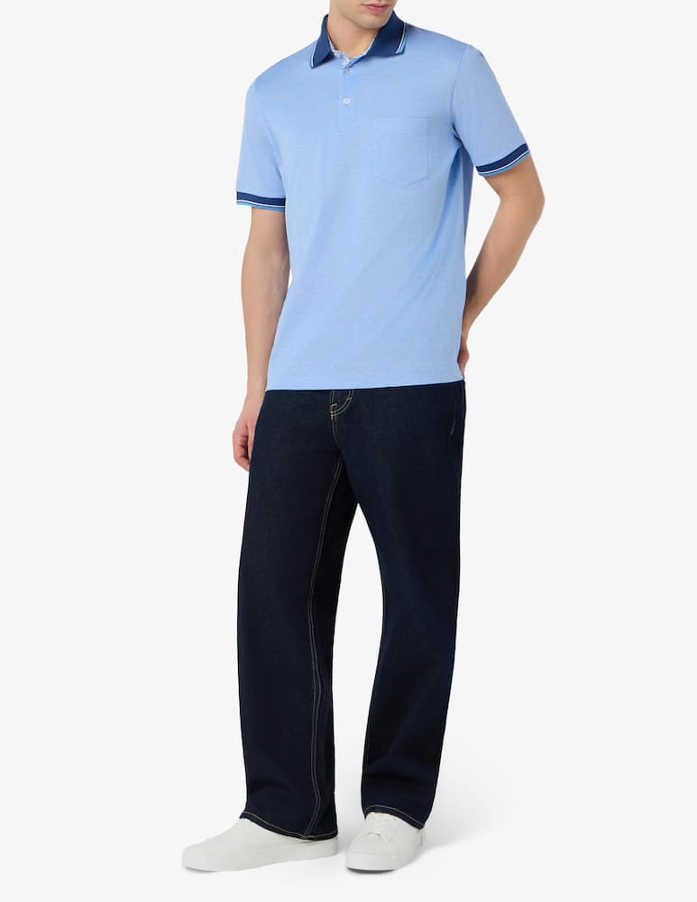 Rinascente Collection Polo piquet oxford con collo a contrasto in cotone filo di Scozia  - immagine 2