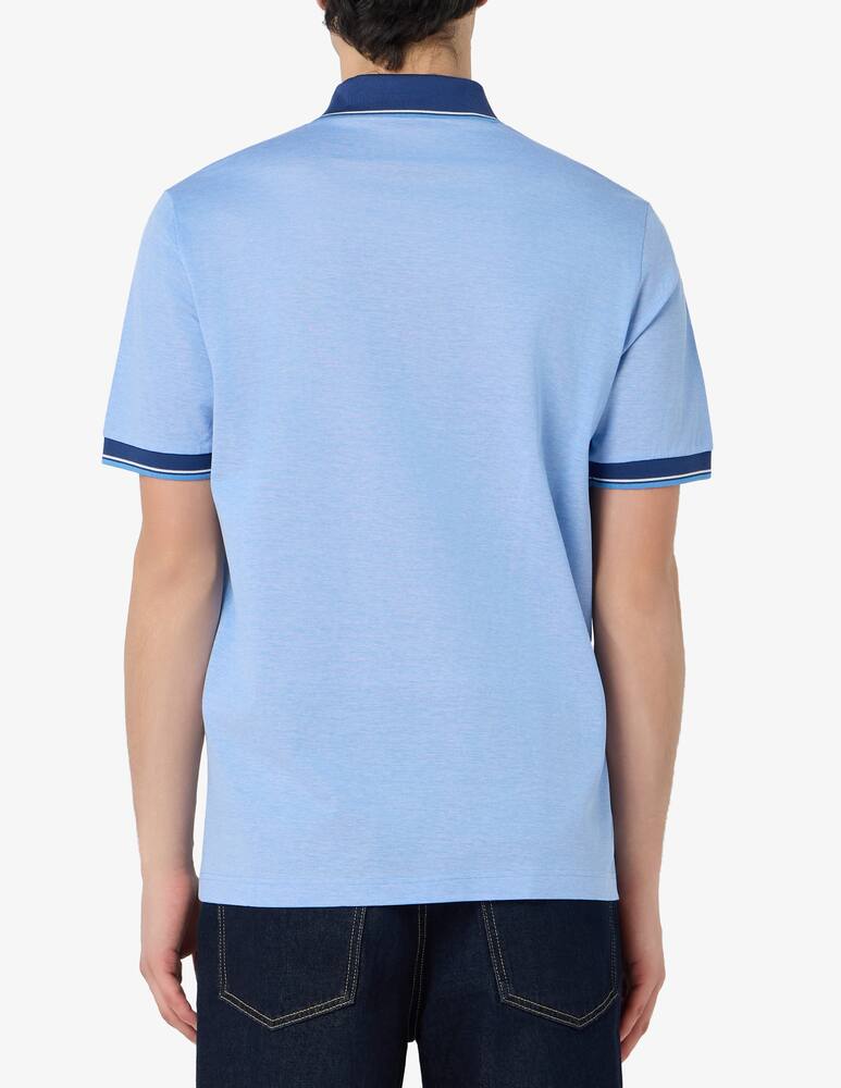 rinascente Rinascente Collection Polo in filo di scozia piquet oxford con collo a contrasto