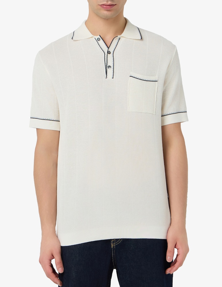 rinascente Rinascente Collection Polo in cotone crepe nido d’ape