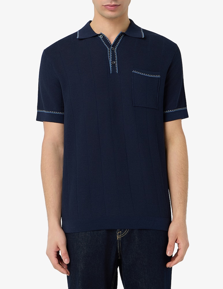 rinascente Rinascente Collection Polo in cotone crepe nido d’ape