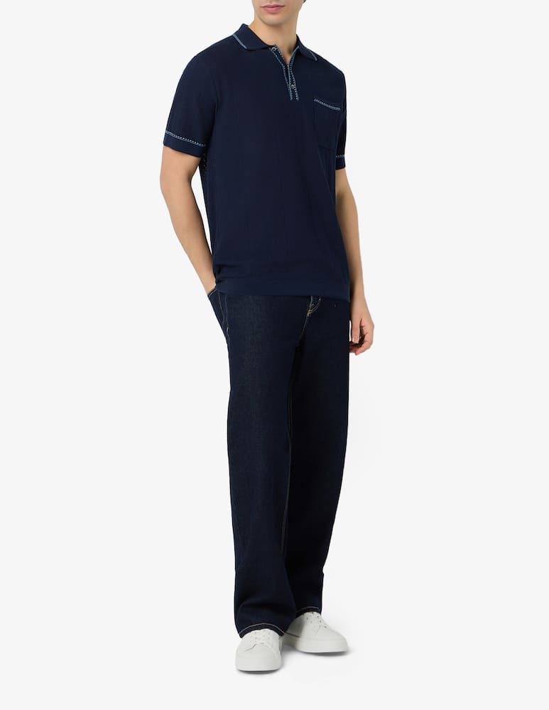 Rinascente Collection Crepe knit short sleeve polo - picture 2 Rinascente Collection Crepe knit short sleeve polo - picture 2