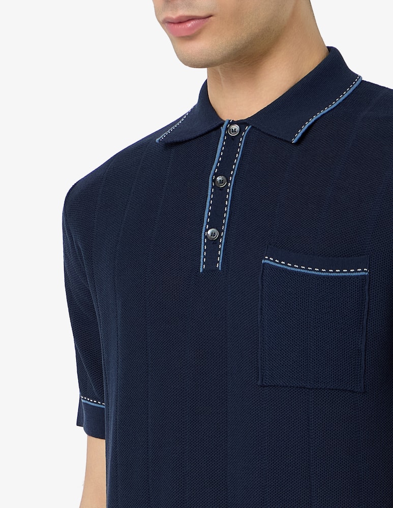 Rinascente Collection Crepe knit short sleeve polo - picture 4 Rinascente Collection Crepe knit short sleeve polo - picture 4