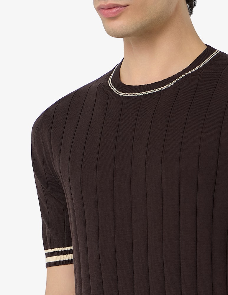 Rinascente Collection Ribbed crew neck t-shirt - picture 4 Rinascente Collection Ribbed crew neck t-shirt - picture 4