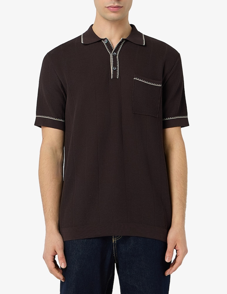 Rinascente Collection Crepe knit short sleeve polo - picture 1 Rinascente Collection Crepe knit short sleeve polo - picture 1