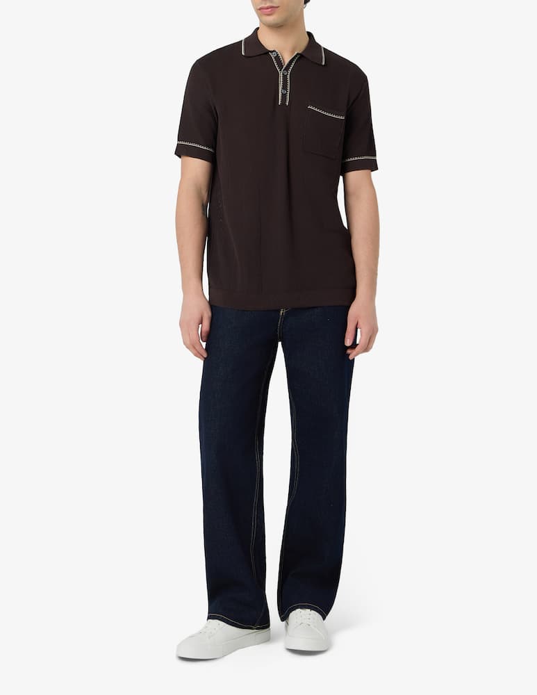 Rinascente Collection Crepe knit short sleeve polo - picture 2 Rinascente Collection Crepe knit short sleeve polo - picture 2