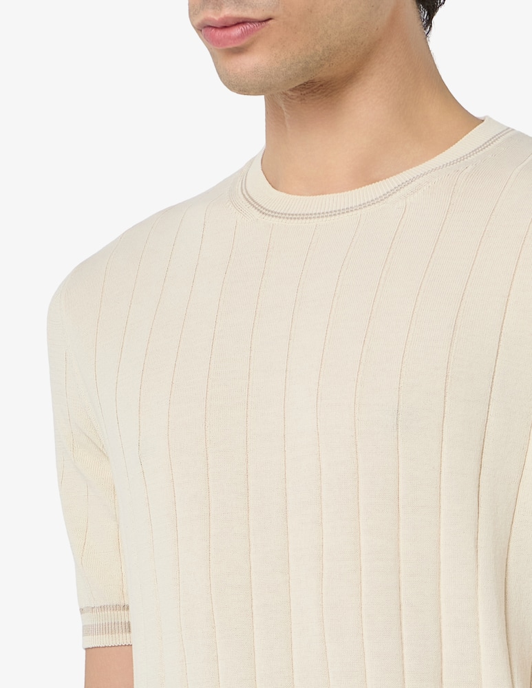 Rinascente Collection Ribbed crewneck t-shirt - picture 4 Rinascente Collection Ribbed crewneck t-shirt - picture 4
