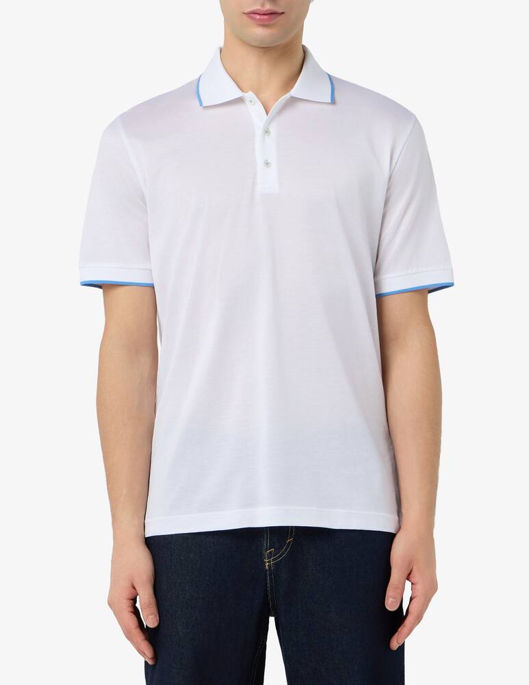 Rinascente Collection Polo in cotone filo di Scozia jacquard - immagine 1