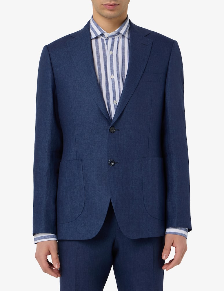 rinascente Sartoria Italiana Giacca monopetto Delavé in lino Drop 6