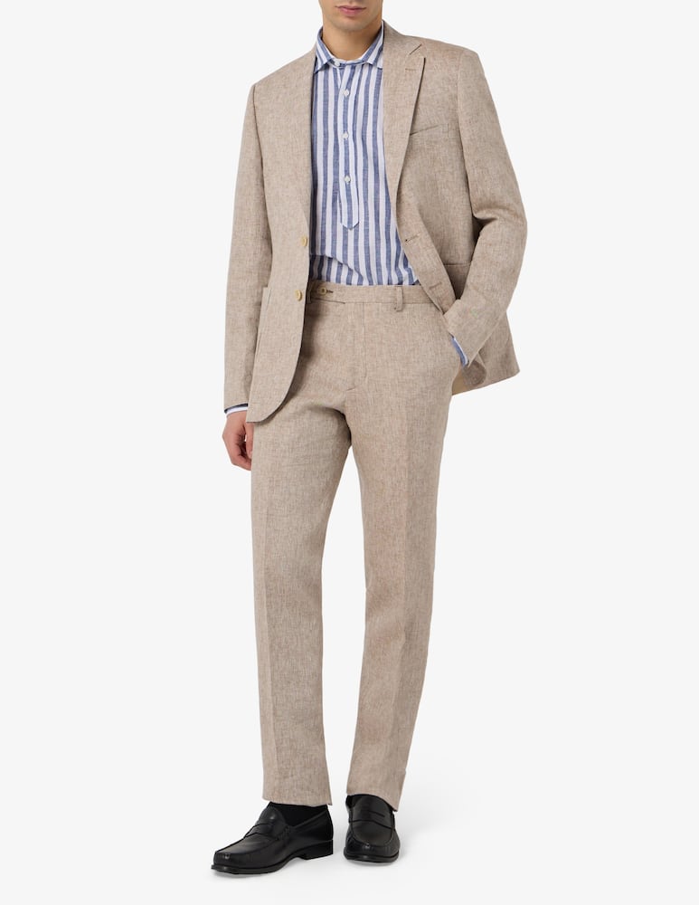 rinascente Sartoria Italiana Pantaloni in lino delavé Drop 6