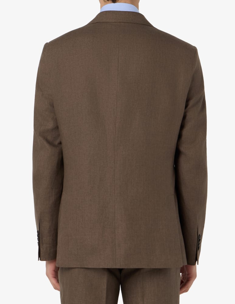 Sartoria Italiana Giacca monopetto delavé in lino Drop 6 - immagine 3