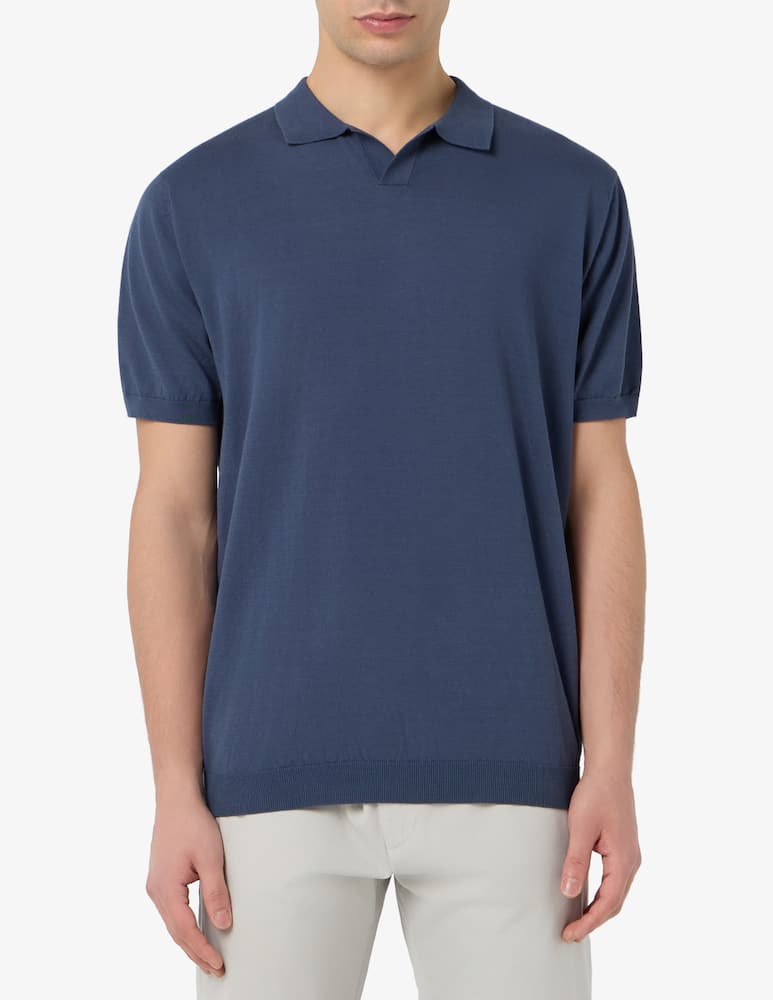 At.p.co Polo manica corta in cotone crepe - immagine 1 At.p.co Polo manica corta in cotone crepe - immagine 1