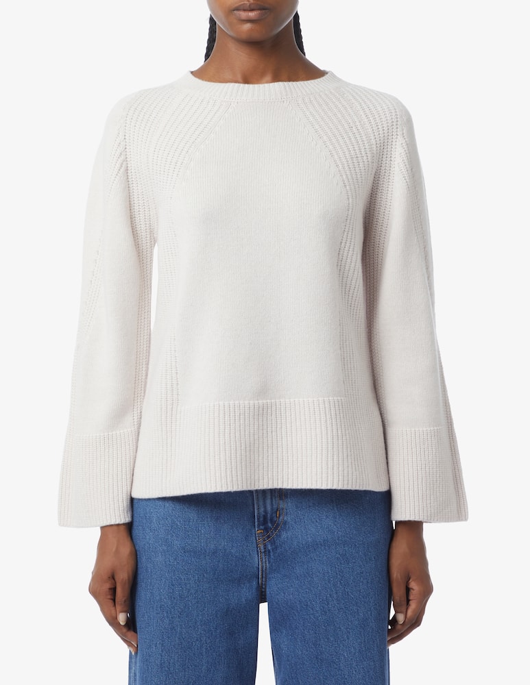 Elizabeth Ascot Maglione girocollo rasato e maglia perlata - immagine 1 Elizabeth Ascot Maglione girocollo rasato e maglia perlata - immagine 1