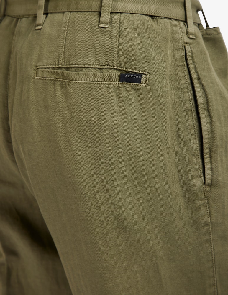 rinascente At.p.co Tapered cotton-linen trousers