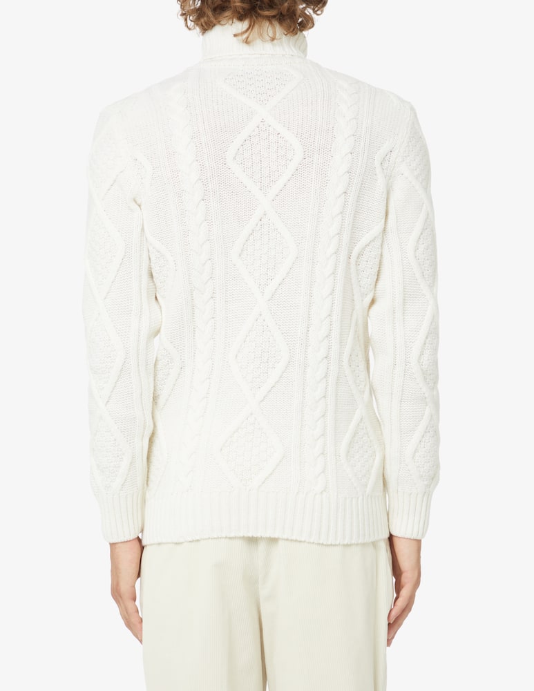Gran Sasso Dolcevita jacquard airwool - Bianco - immagine 3 Gran Sasso Dolcevita jacquard airwool - Bianco - immagine 3