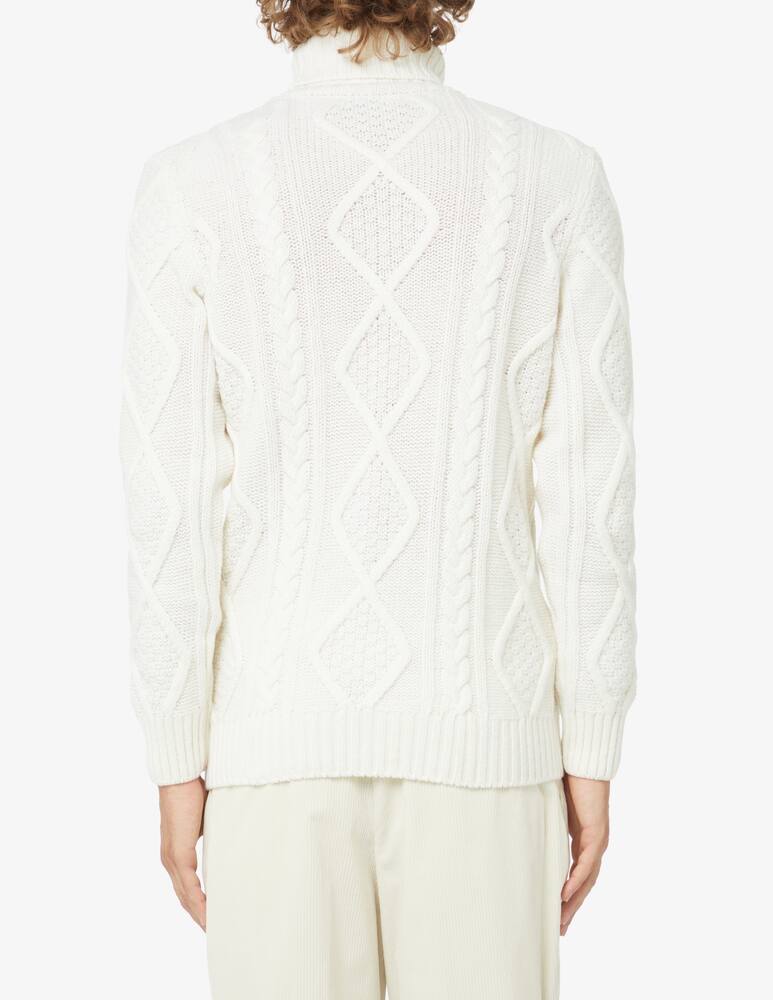 rinascente Gran Sasso Dolcevita jacquard airwool - Bianco