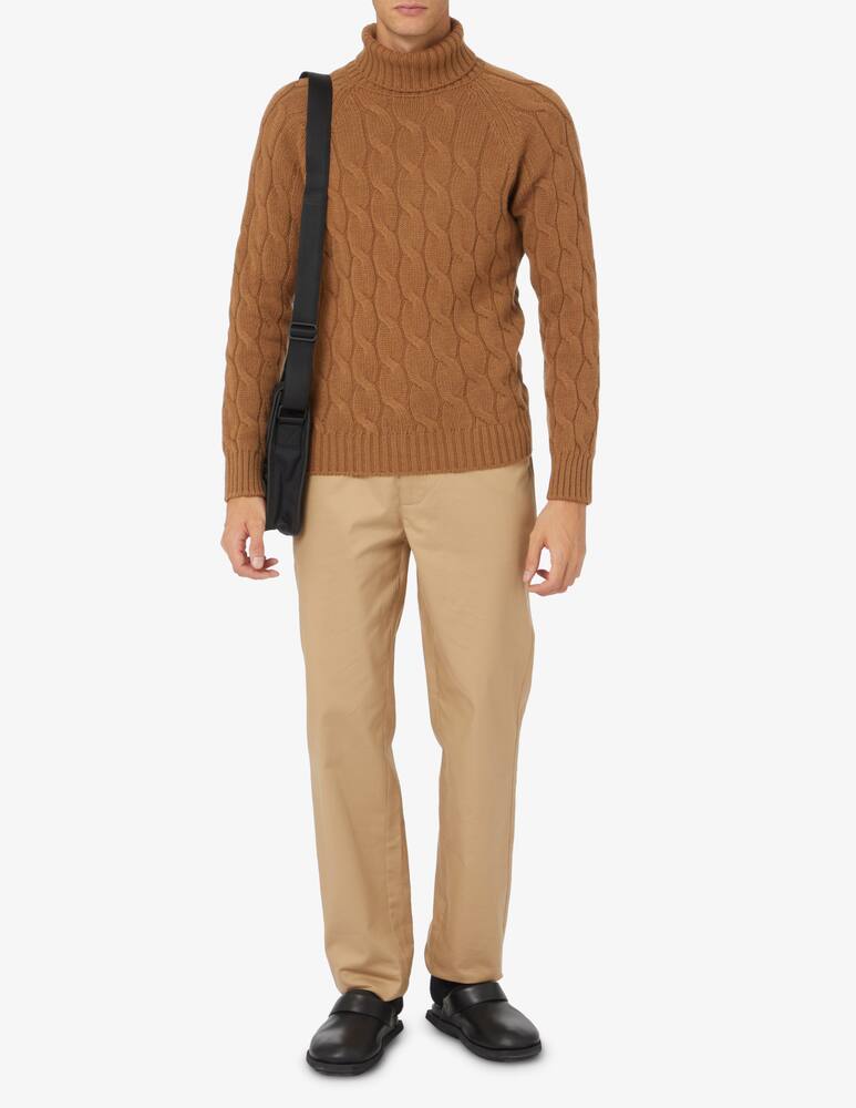 rinascente Gran Sasso Airwool cable turtleneck - Brown