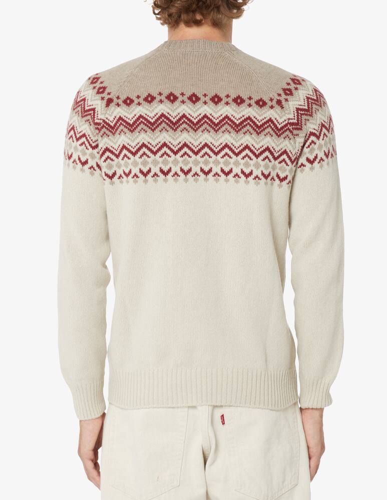 rinascente Gran Sasso Norwegian roundneck sweater - White