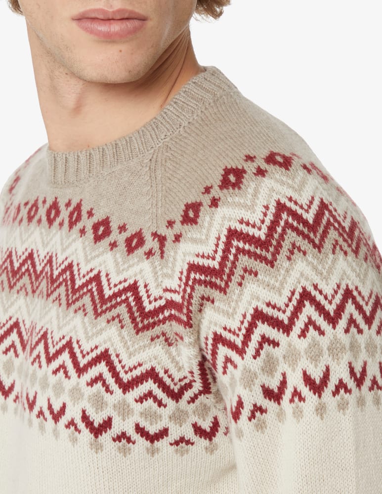 rinascente Gran Sasso Norwegian roundneck sweater - White