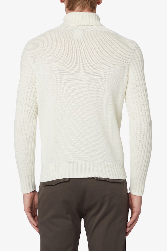 rinascente Gran Sasso Ribbed wool turtleneck - cream