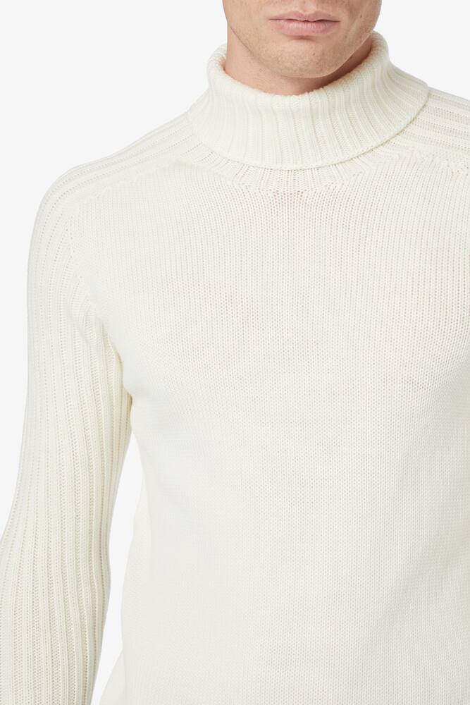 rinascente Gran Sasso Ribbed wool turtleneck - cream