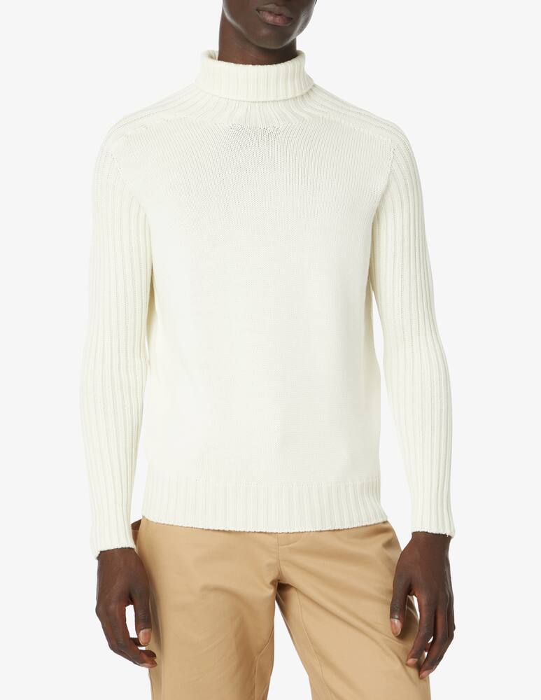 rinascente Gran Sasso Ribbed wool turtleneck - cream
