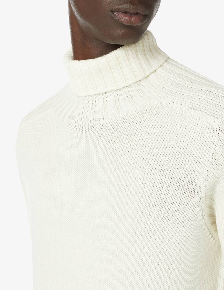 rinascente Gran Sasso Ribbed wool turtleneck - cream
