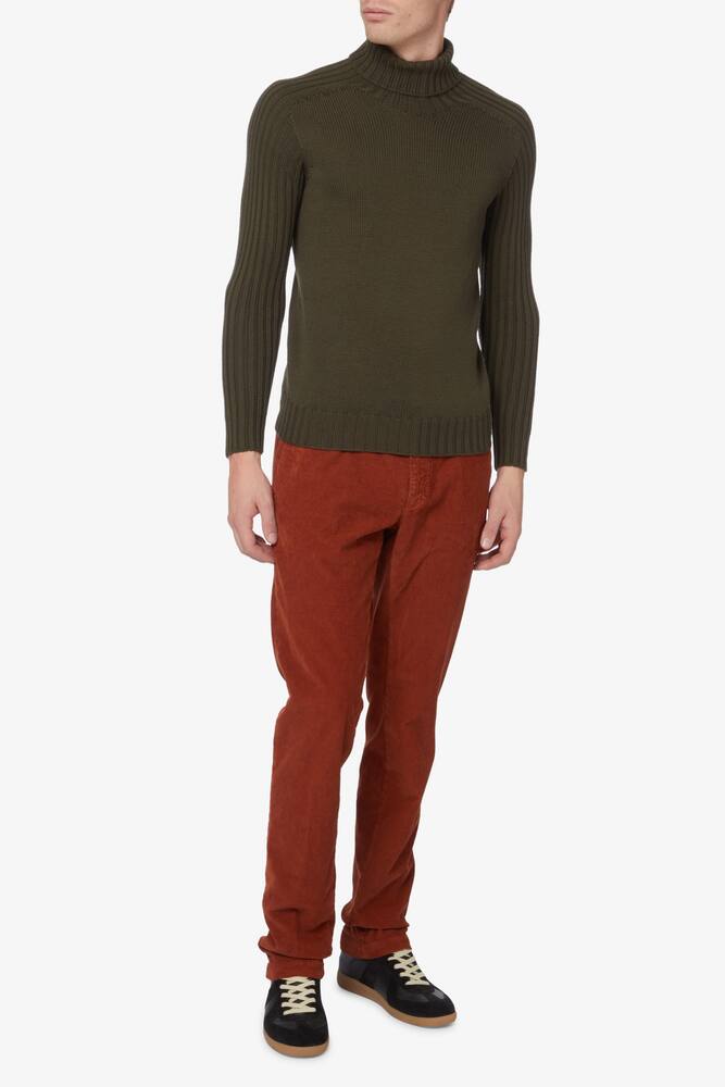 rinascente Gran Sasso Ribbed wool turtleneck - military green