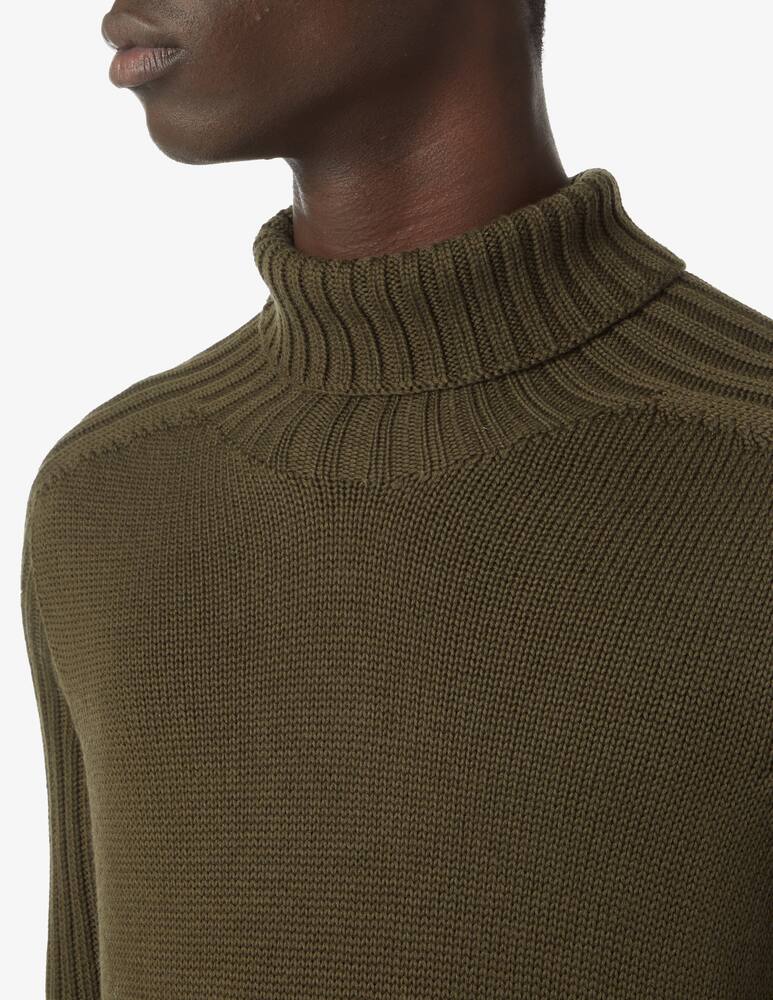 rinascente Gran Sasso Ribbed wool turtleneck - military green
