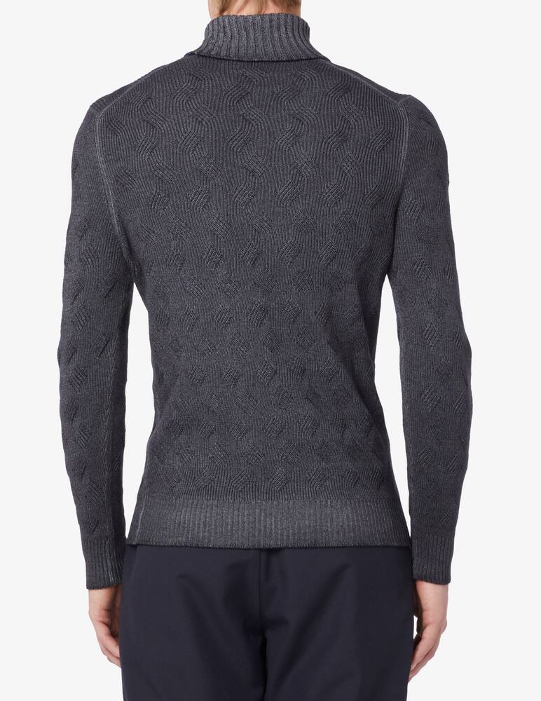rinascente Gran Sasso Maglia dolcevita jacquard - grigio scuro