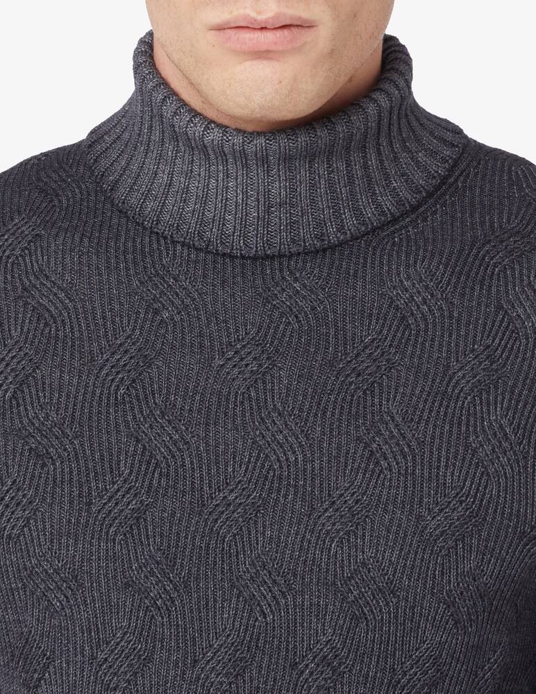 rinascente Gran Sasso Maglia dolcevita jacquard - grigio scuro