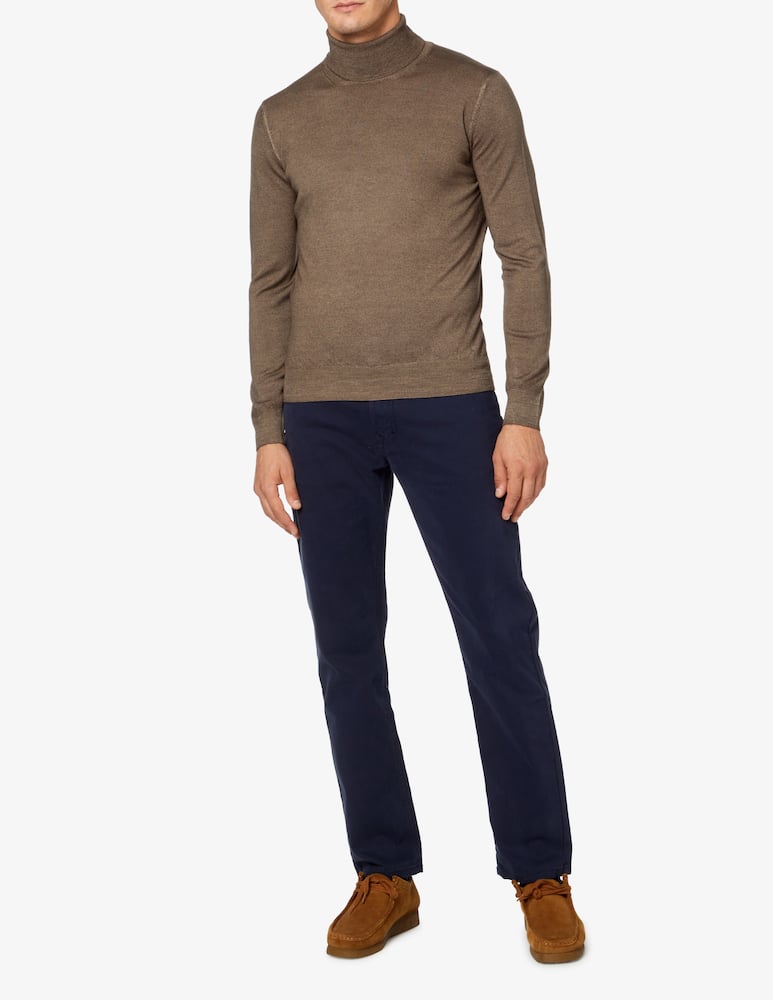 rinascente Gran Sasso Dolcevita lavato in lana - Marrone