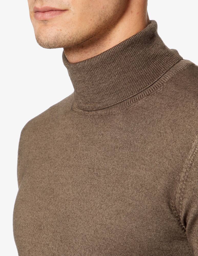 rinascente Gran Sasso Dolcevita lavato in lana - Marrone