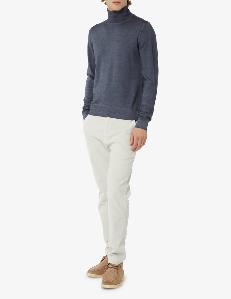 rinascente Gran Sasso Washed wool turtleneck - Blue