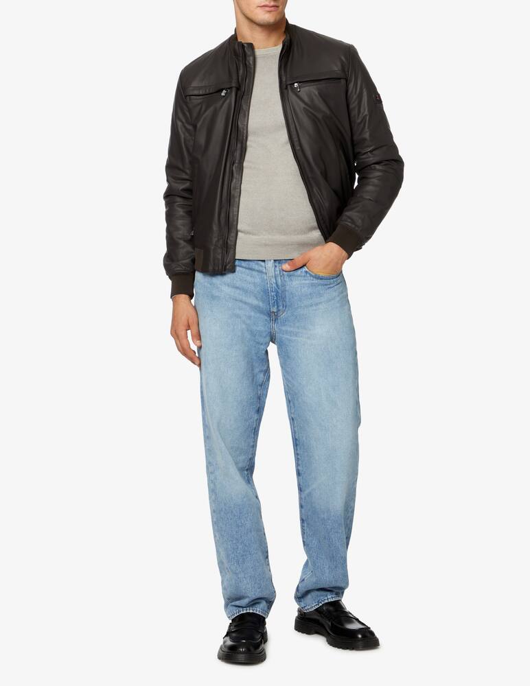 rinascente Gran Sasso Washed merino wool roundneck sweater - Grey