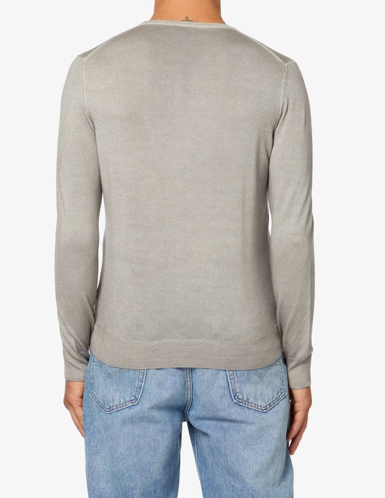 rinascente Gran Sasso Washed merino wool roundneck sweater - Grey