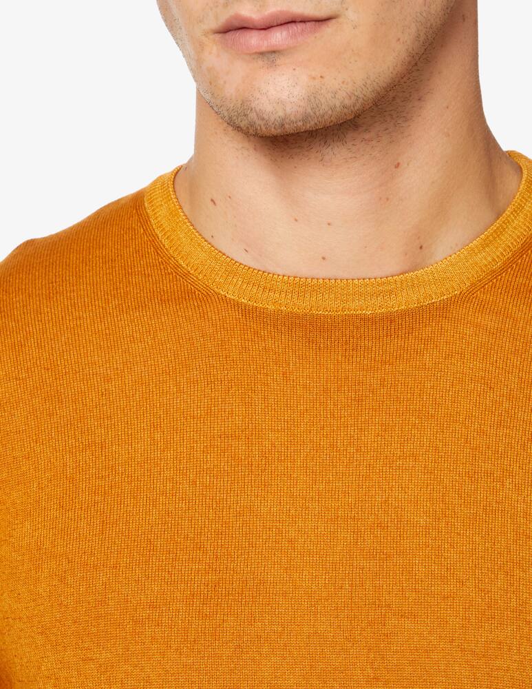 rinascente Gran Sasso Washed merino wool roundneck sweater - Brown