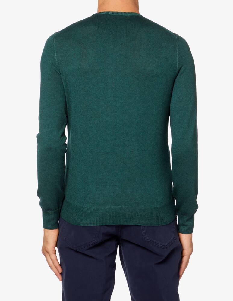 rinascente Gran Sasso Washed merino wool roundneck sweater - Green