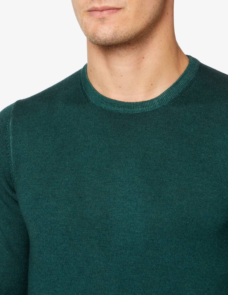 rinascente Gran Sasso Washed merino wool roundneck sweater - Green